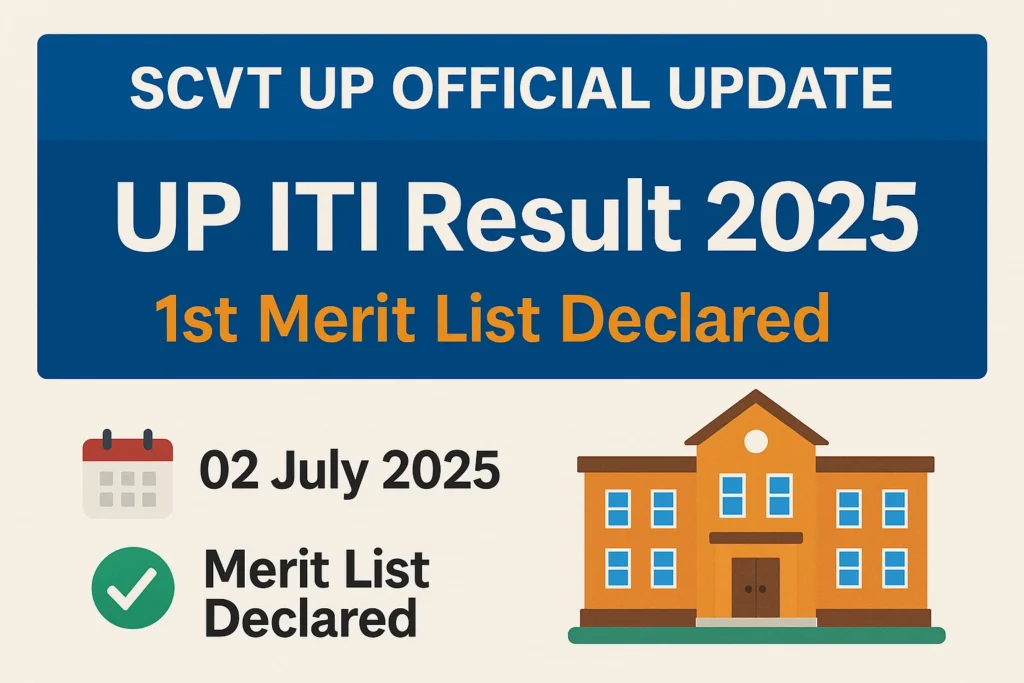 UP ITI Result 2025 1st Merit List
