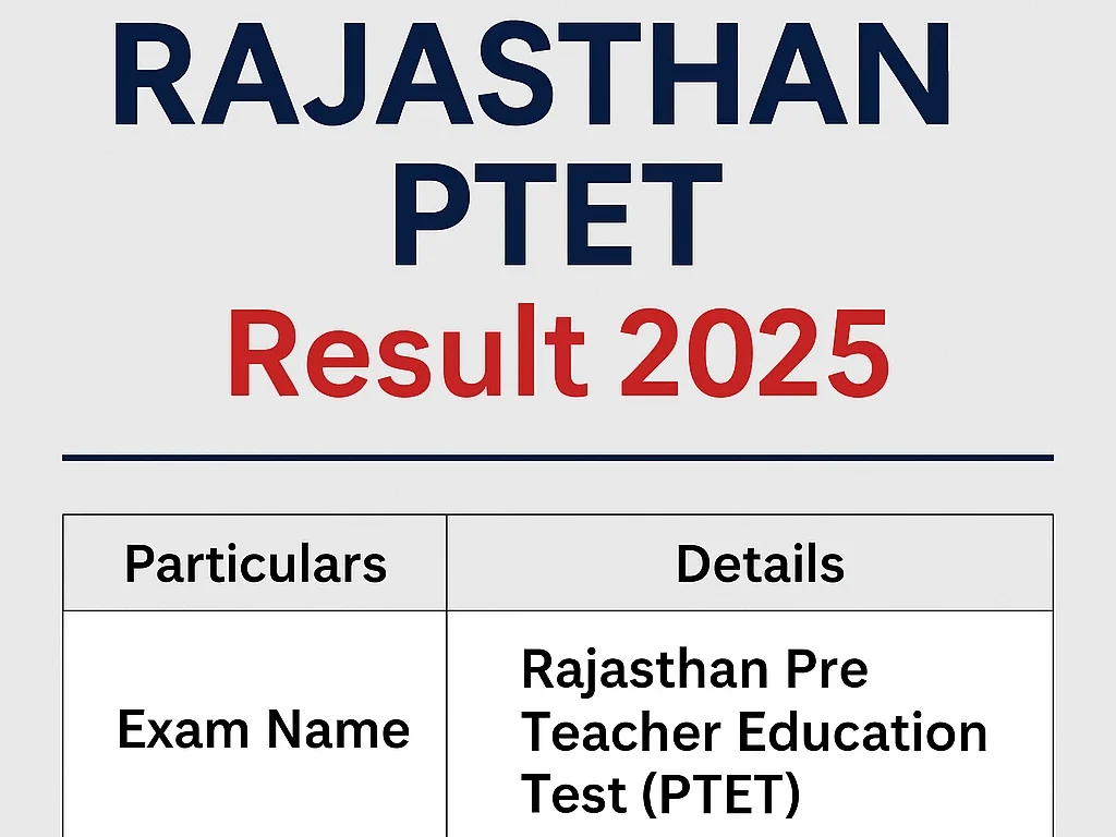 Rajasthan PTET Result 2025