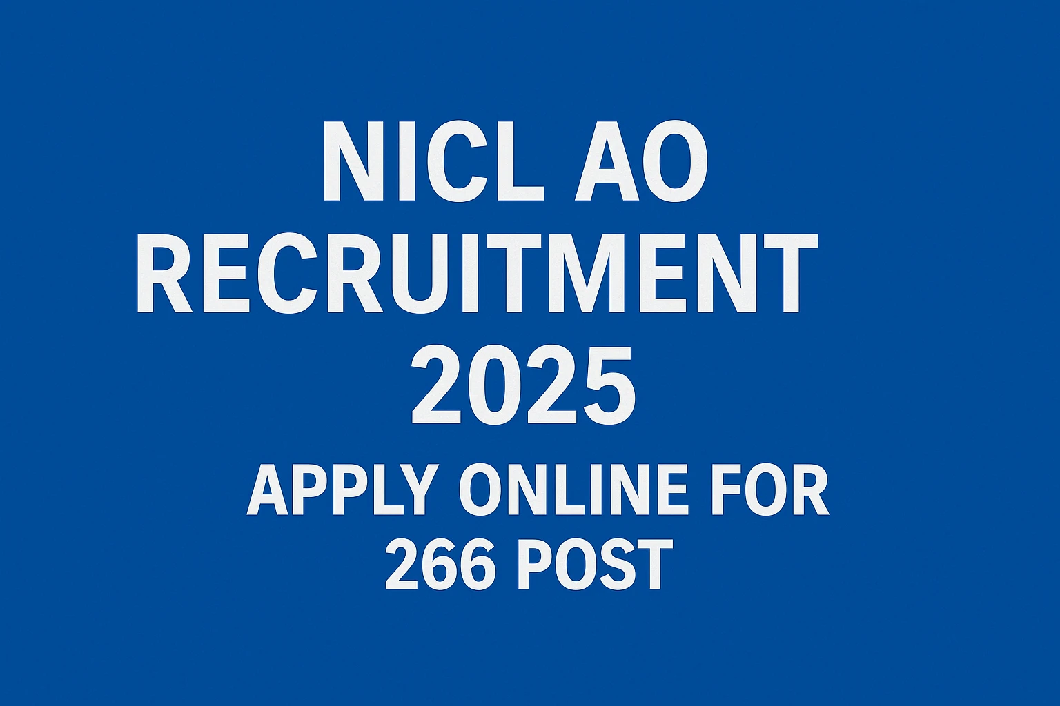 NICL AO (Administrative Officer) Online Application Form 2025